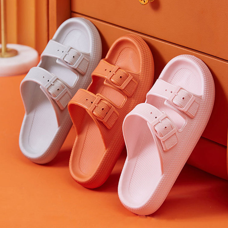 Outdoor Camping Slippers - Fashion Buckle Thick Platform Slippers Women