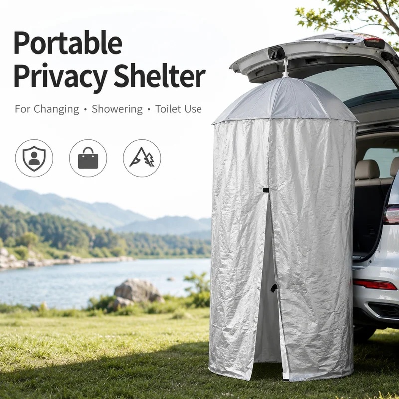 Outdoor Camping Toilet Tent - Outdoor Portable Hanging Privacy Shelter Pop-Up
