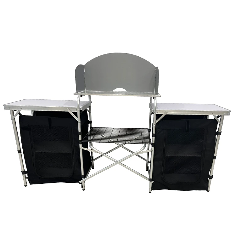 Outdoor Camping Cooking Table - Outdoor Camping Aluminum Portable Kitchen Folding