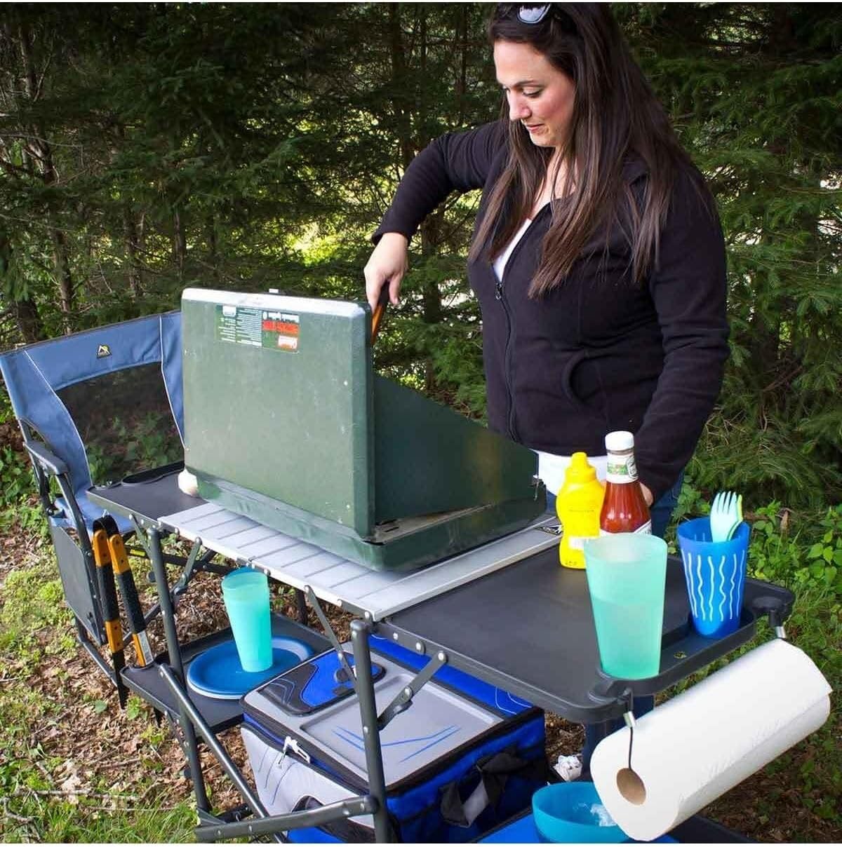 Slim Fold Portable Camping Kit - đánh giá và giá Outdoor Camping Cooking Table