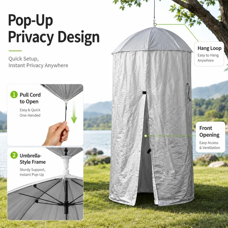 Outdoor Portable Hanging Priva - đánh giá và giá Outdoor Camping Toilet Tent
