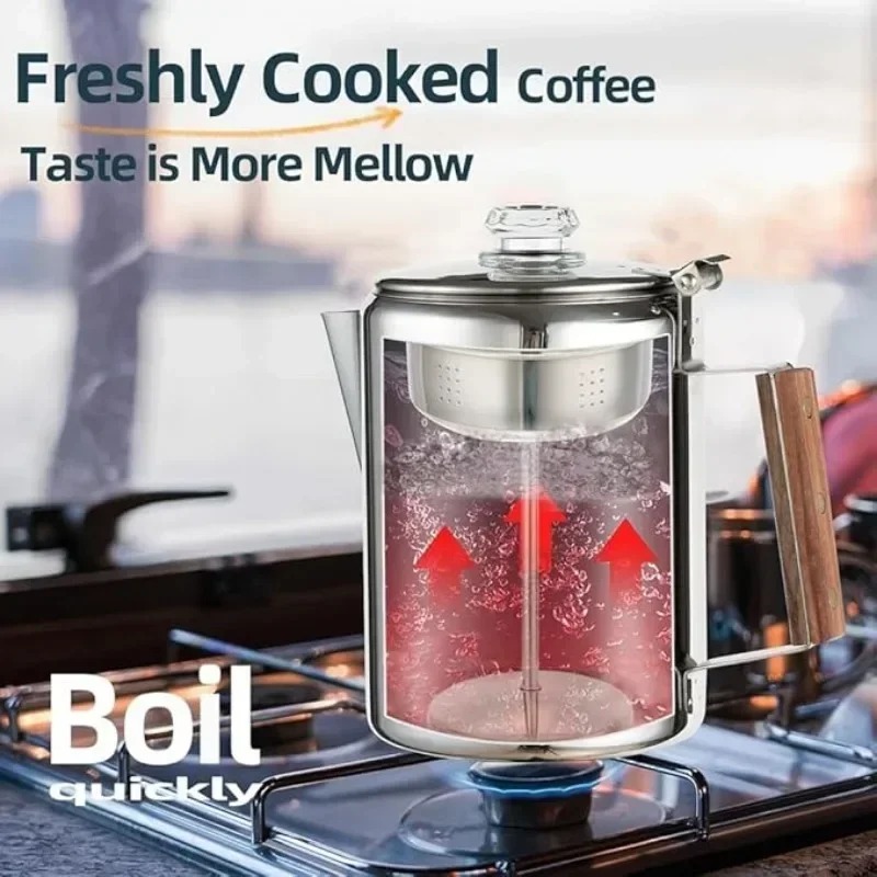 Stainless Steel Camping Coffee - đánh giá và giá Camp Percolator Coffee