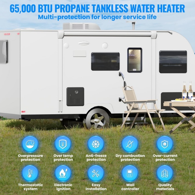 Portable RV Instant Gas Water  - đánh giá và giá Outdoor Camping Gas Heater