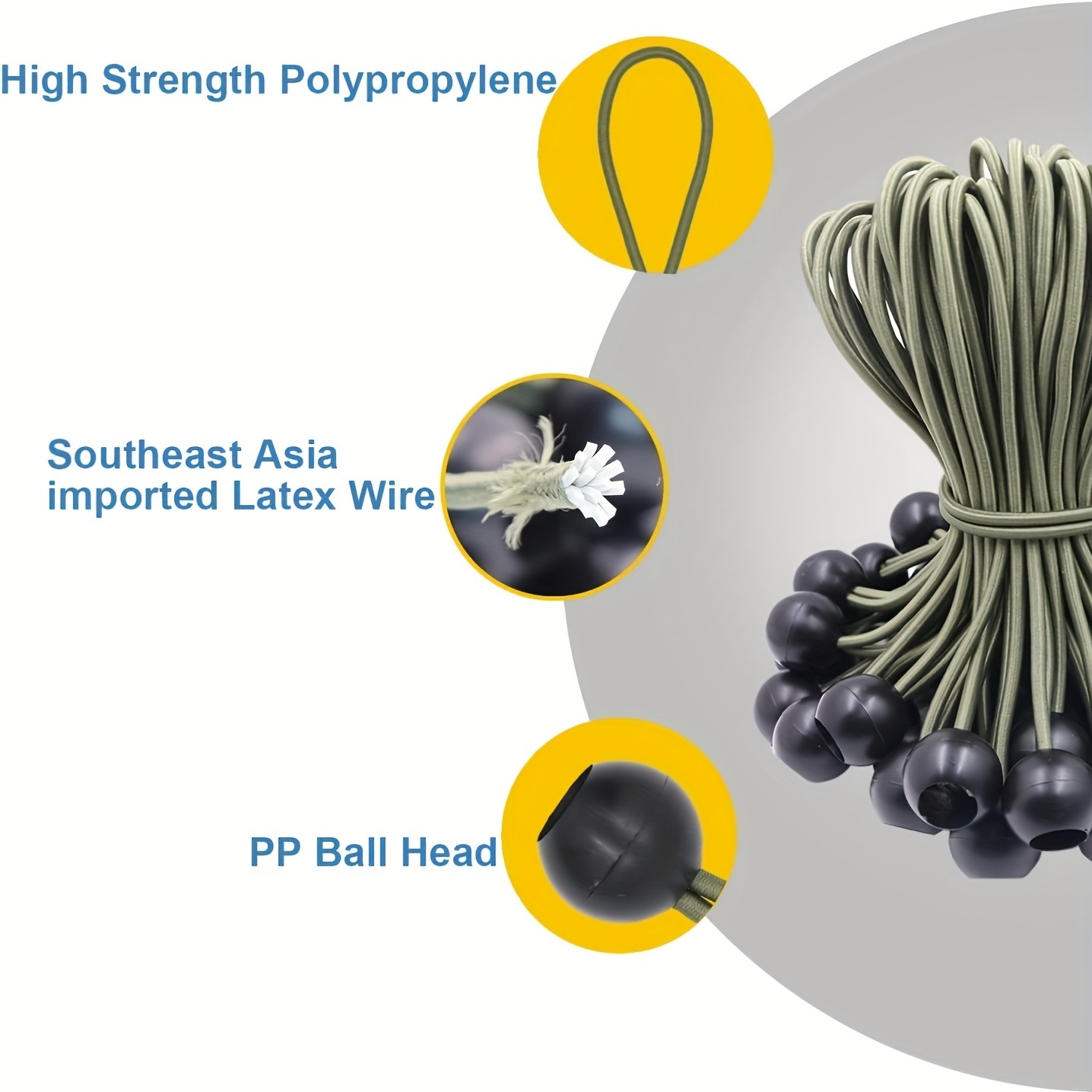 Ball Bungee Cords Heavy Duty E - đánh giá và giá Outdoor Camping Tarp