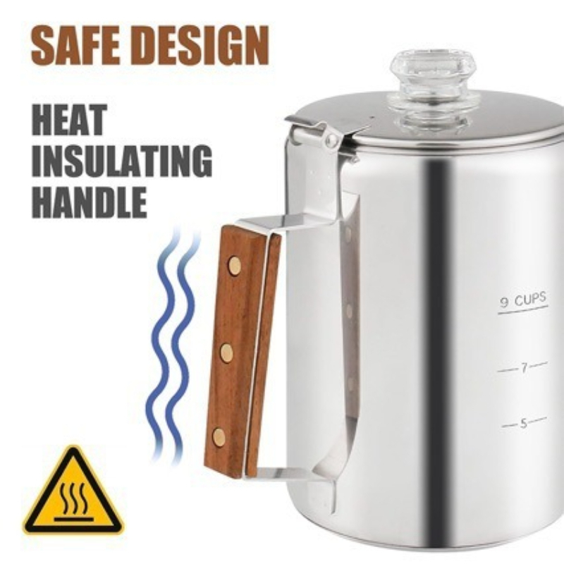 6-Cup 9-Cup 12-Cup Stainless S - đánh giá và giá Camp Percolator Coffee
